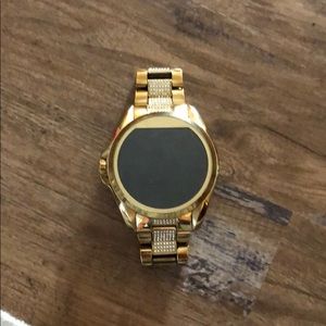 Michael Kors smart watch. Gold diamond band